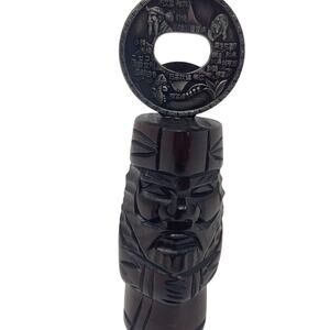 Japanese Kokeshi Doll Carved Wood Bottle Opener 7”